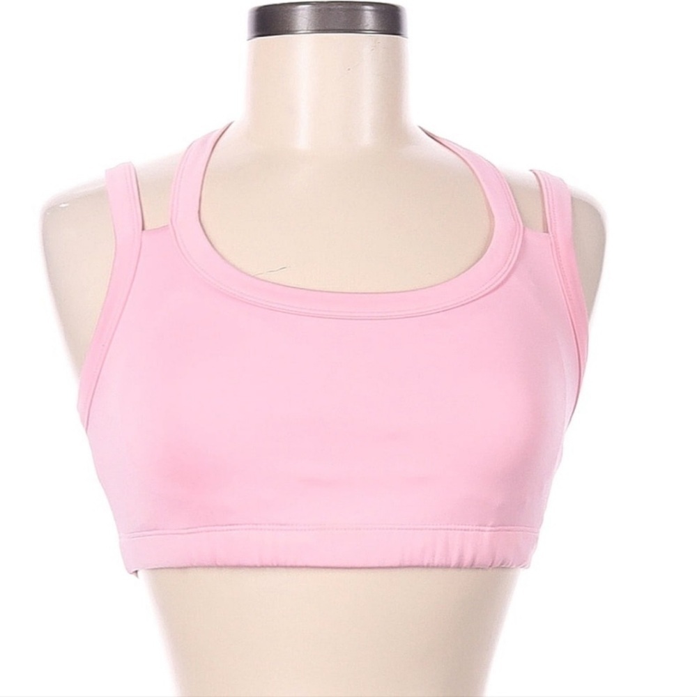 KIAVA Light Pink Strappy Back Sports Bra, Large
